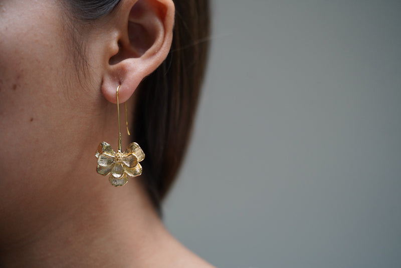 Vintage Flower Drop Earrings