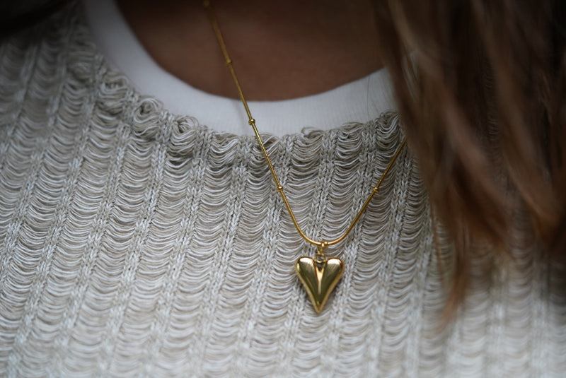 Gold Dipped Heart Necklace