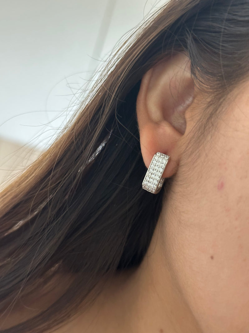 Silver Glimmer Hoop