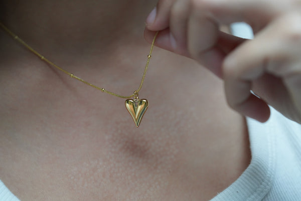 Gold Dipped Heart Necklace