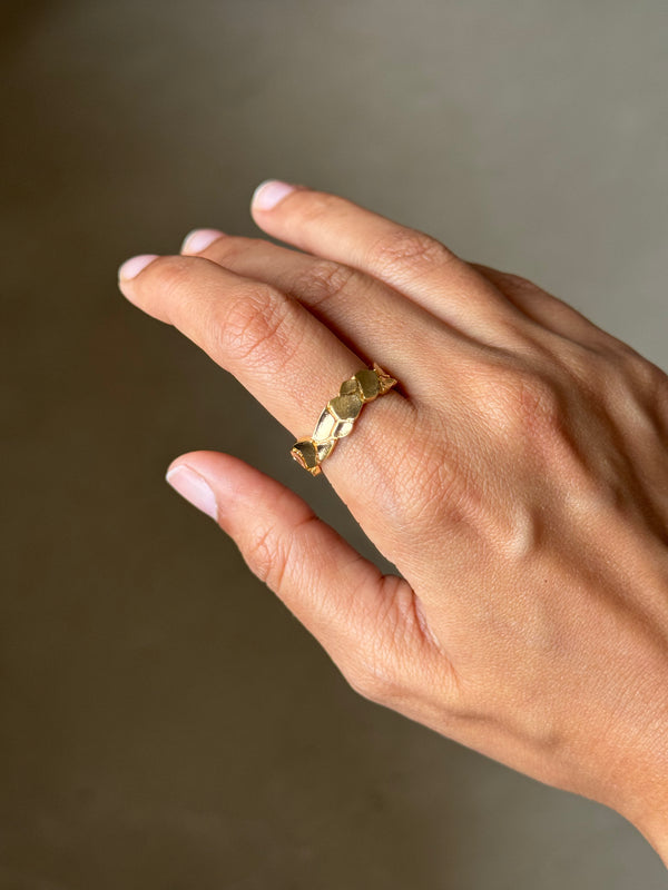 Quilted Gold Ring