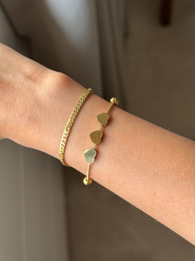 Dainty hearts Stackable Layered Bracelet
