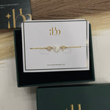 You & I Pearl Heart Bracelet