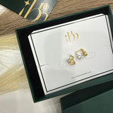 Two-Tone Reversible Oval Solitaire Earrings