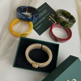 Chunky Acrylic Resin Stretch Cuff Bracelet