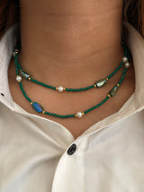 Emerald Ocean Layered Necklace