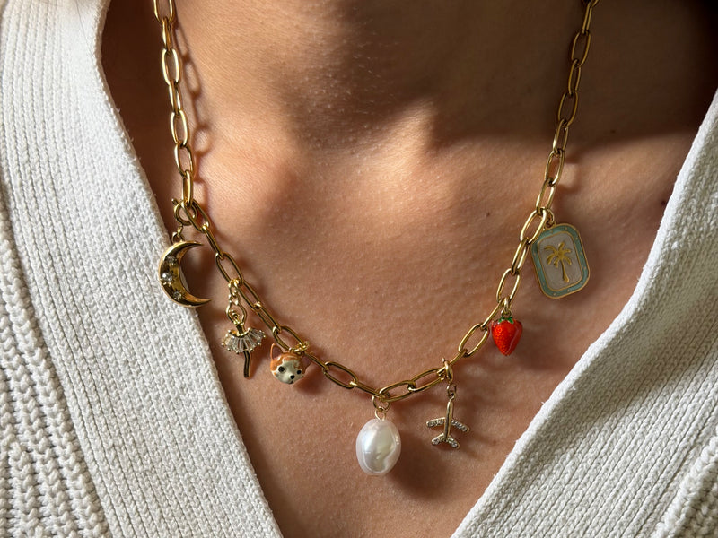 Create your own colourful charm necklace