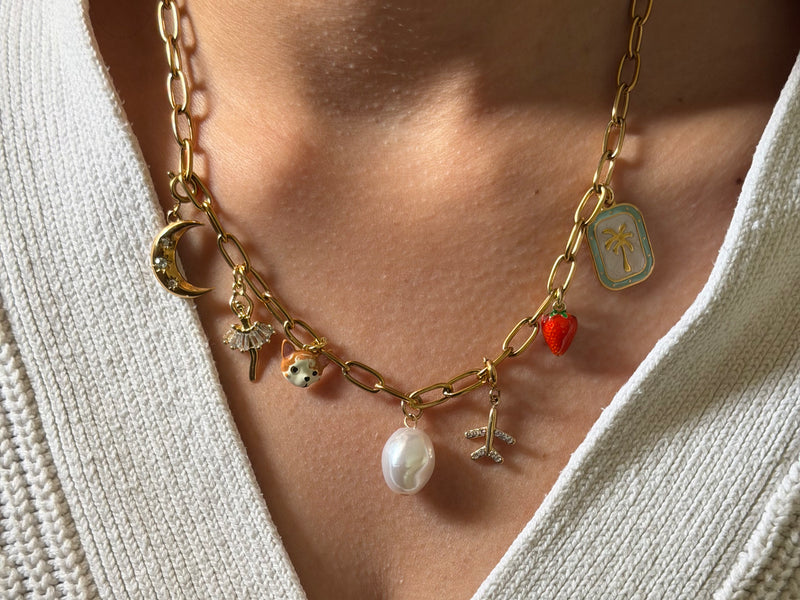 Create your own colourful charm necklace