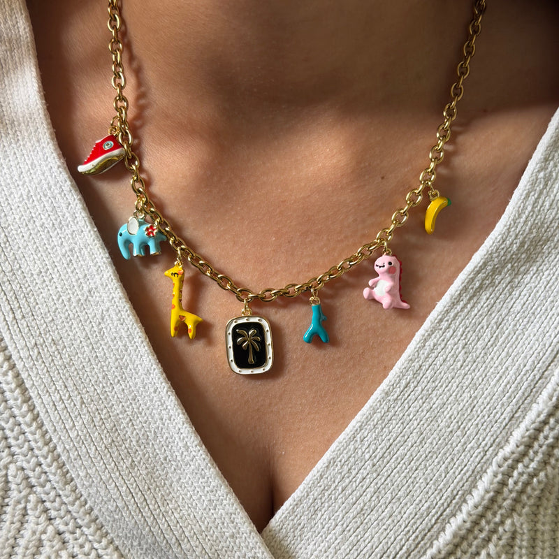 Create your own colourful charm necklace