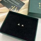 Pave Crystal Alphabet Stud Initial Earrings  (Bestseller)