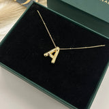 Chunky Initial Statement Necklace - Gold/Silver