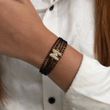 Mangalsutra Studded Initial Magnetic Bracelet