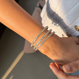 Stretch Sparkle Tennis Bracelet - Gold