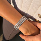 Stretch Sparkle Tennis Bracelet - Silver