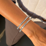 Stretch Sparkle Tennis Bracelet - Silver