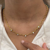 Luxe Wave Diamond Necklace