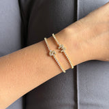 Crystal Initial Tennis Chain Bracelet