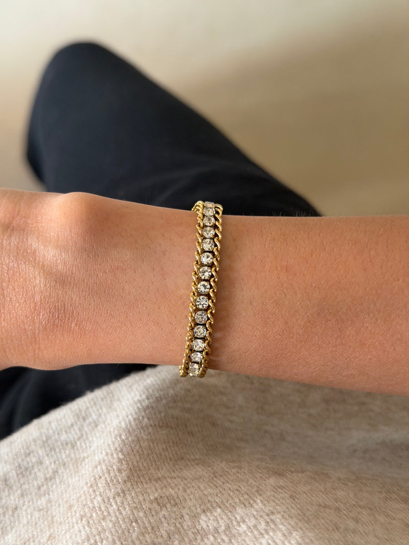 Cuban Halo Tennis Bracelet