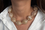 Creamy Acrylic Beaded Necklace