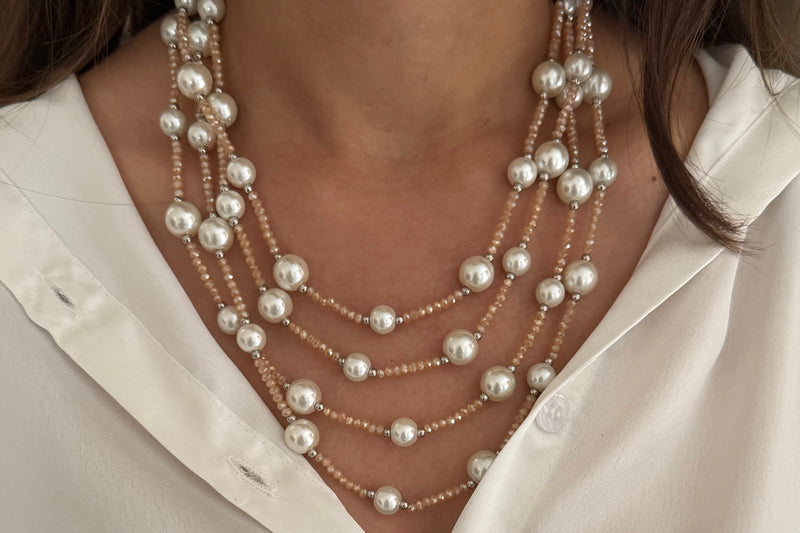 Riviera Pearl Magnetic Layers Necklace