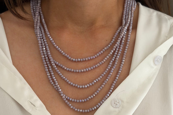 Lavender Multi Stand Magnetic Necklace