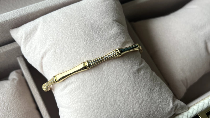 Studded Minimal Gold Cuff