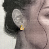 The Aura Two-Tone Oval Solitaire Earrings
