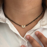 Studded Initial Mangalsutra Necklace