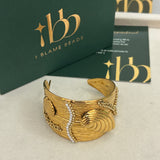 The Siren’s Shell Textured Gold Cuff