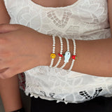 Kids Personalized Pearl Charm Bracelet