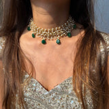 Sitara Emerald Pearl Choker