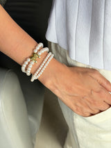 Pearl Bold Initial Magnetic Bracelet