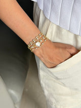 Pearl Heart Magnetic Bracelet