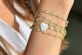 Pearl Heart Magnetic Bracelet