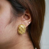 Vintage Cage Matte Gold Earrings