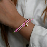 Custom Braided Cord Initial Bracelet