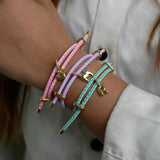 Custom Braided Cord Initial Bracelet