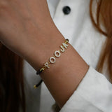 Adjustable Cord Name Rakhi Bracelet