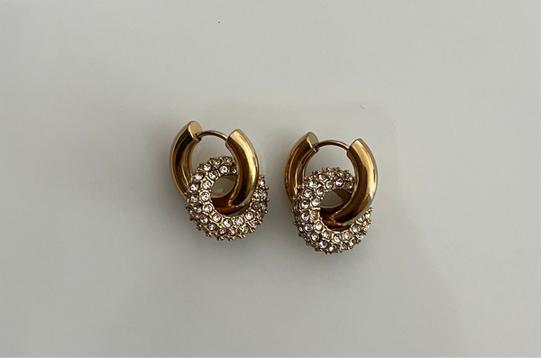 Studded Huggie Hoops (Bestseller)