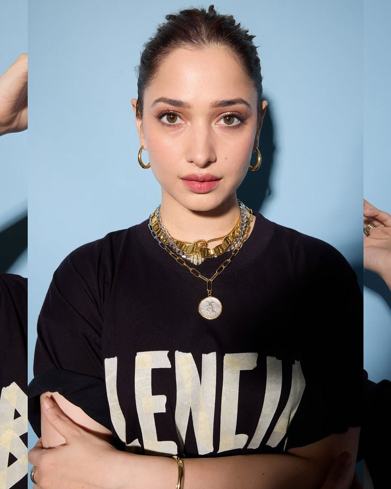 Gold chand bali earrings