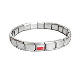 Singapore Flag Italian Bracelet