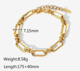 Paperclip Link Gold Bracelet