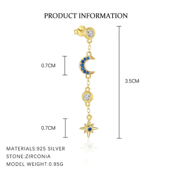 S925 Dreamy Night Dangle Earrings