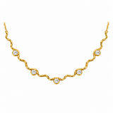Luxe Wave Diamond Necklace
