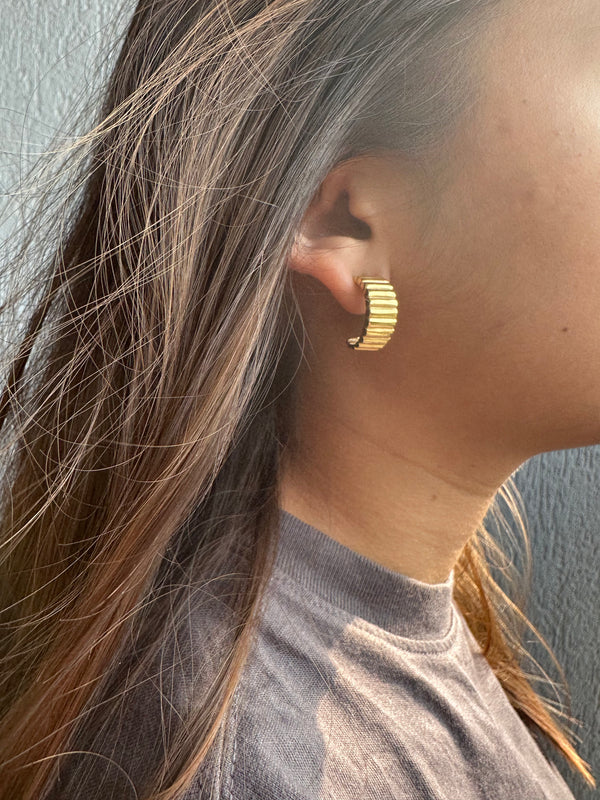 Crumpled Half Hoop Earrings
