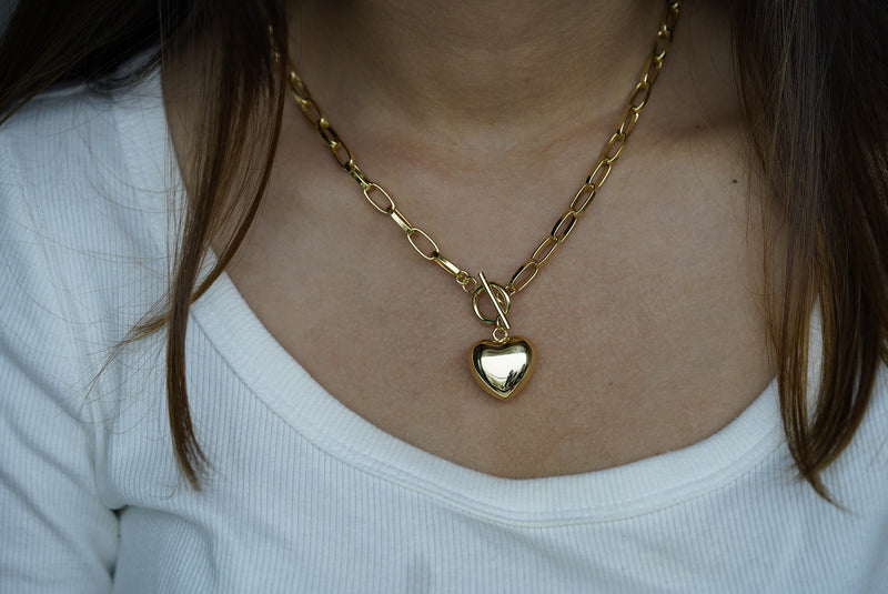 Live your dream heart necklace