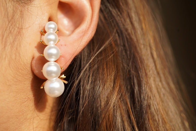 Multi-Pearl Clip Earring
