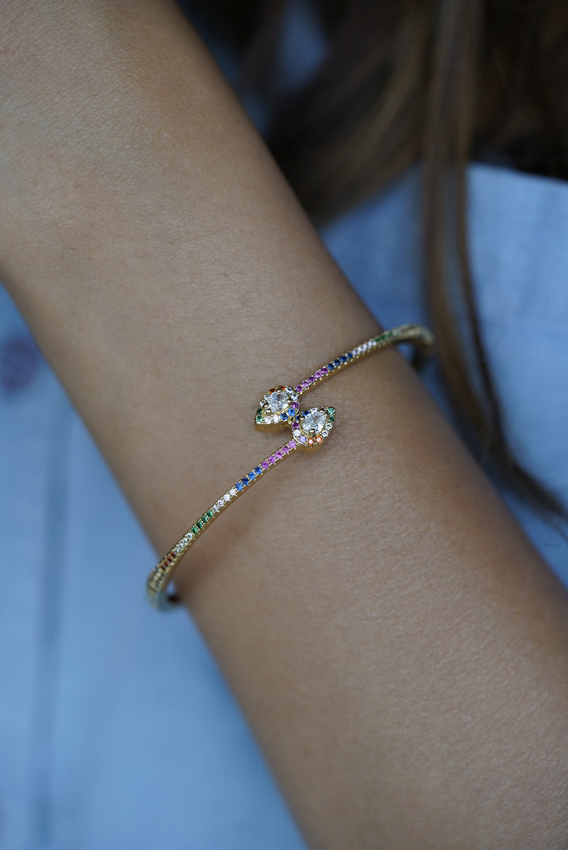 Sleek Multi Stone Bracelet