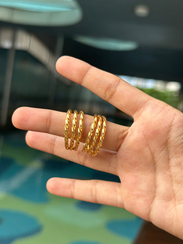 Triple Crumpled Hoops