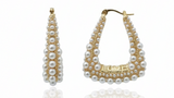 Statement Abstract Pearl Earrings